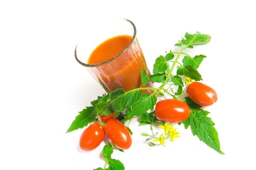 Tomato juice in a glass