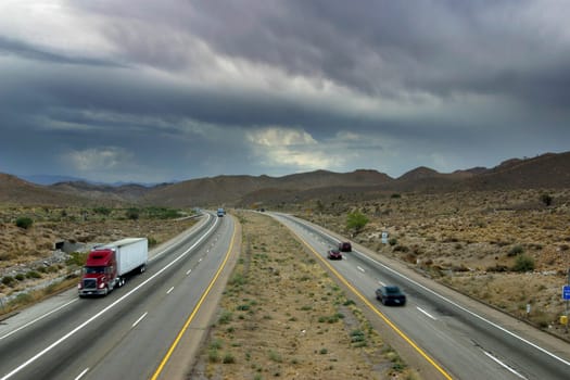 Highway through the mountains