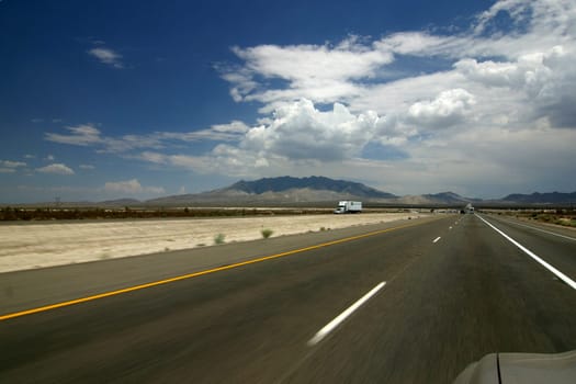 Highway through the desert