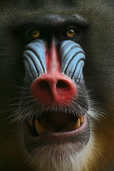 Showing teeth