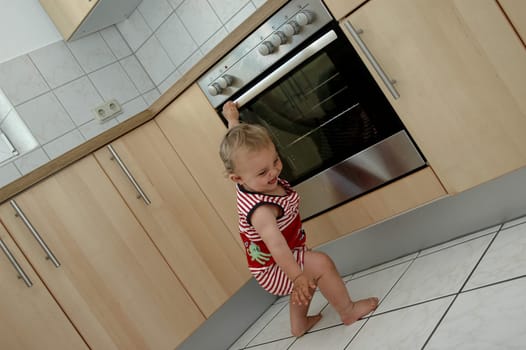 In the kitchen