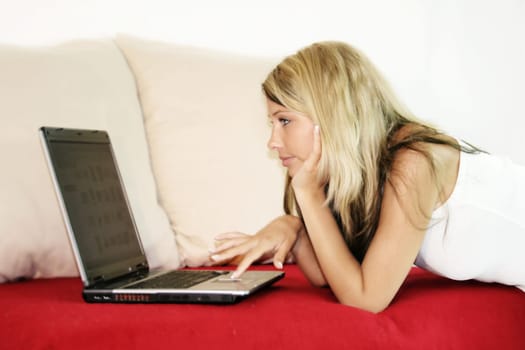 Young woman with laptop