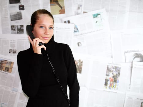 Businesswoman talking on the phone