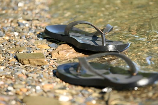 Flip-flops on the beach