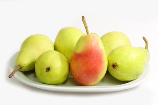 Pears on a plate