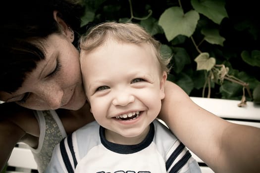 Mom and son