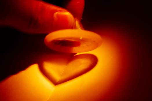 Condom forms a heart