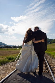 Newlyweds in love