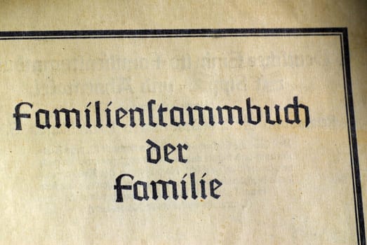 Family Record Book Historical