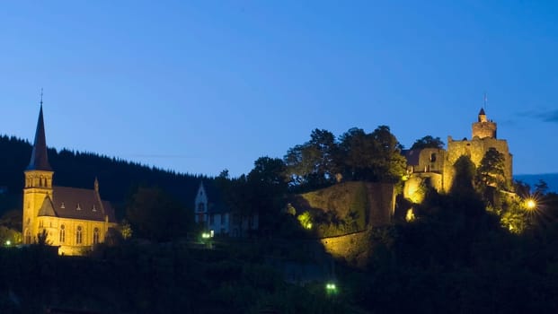 Saarburg in the evening