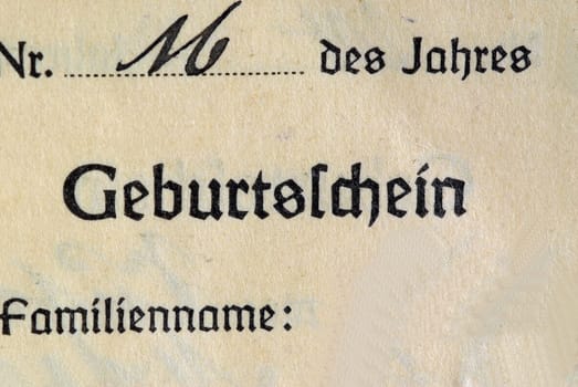 Birth certificate,historical