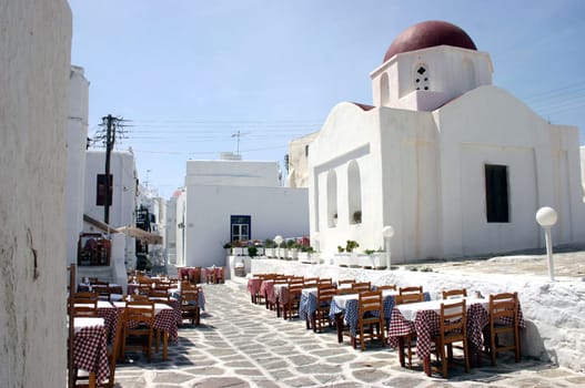 In the old town of Mykonos