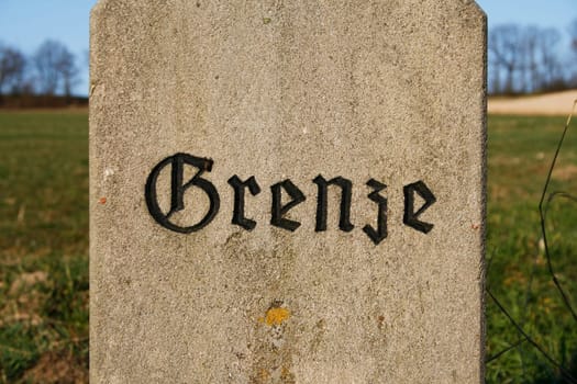 Border - old boundary stone