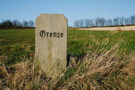 Border - old boundary stone