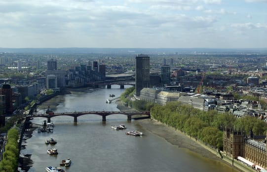 View over London - Thames