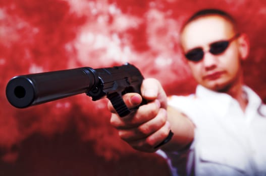 A man sees RED