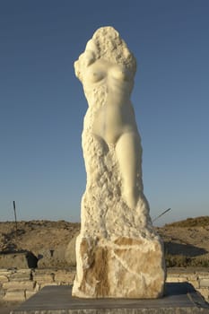 Marble statue in Naxos