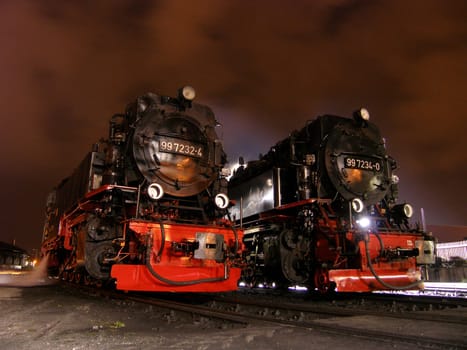 2 locomotives of the Harz Narrow Gauge Railway.