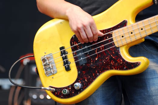 yellow guitar
