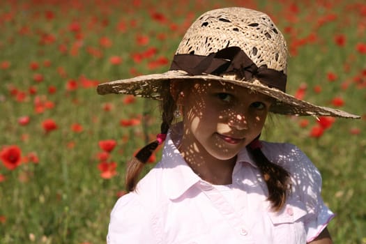 Girl with straw hat