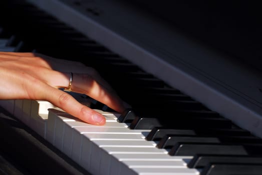 Piano playing