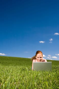 In the grass on the Internet