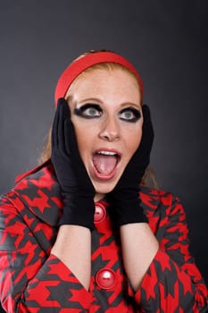 Astonished woman