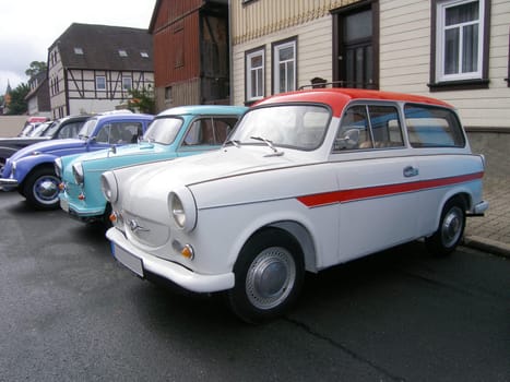 Trabi station wagon at a classic car meeting