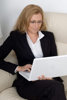 Young woman with laptop