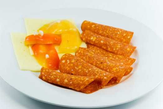 Breakfast with sausage and peppers