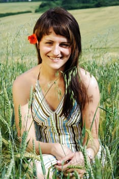 Woman in the cornfield