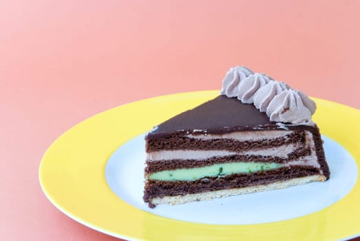 Pistachio Marzipan Chocolate Cake