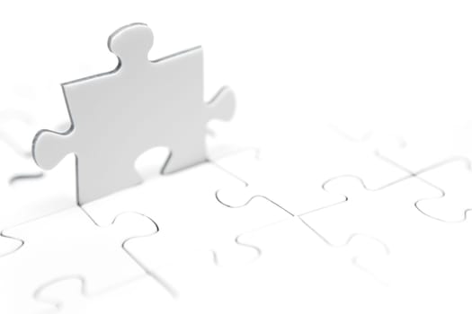 Standing puzzle piece