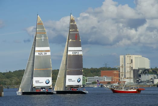 in fantastic weather on the Kiel Fjord