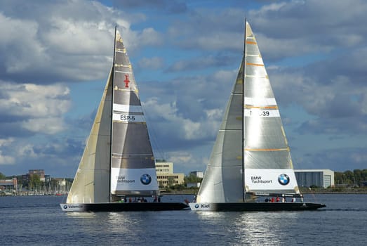 Cup sailor on the Kiel Fjord