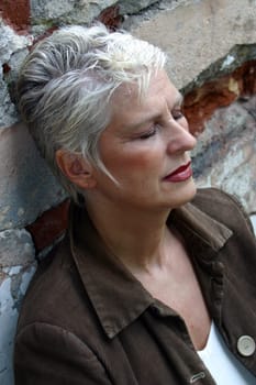 Woman with closed eyes