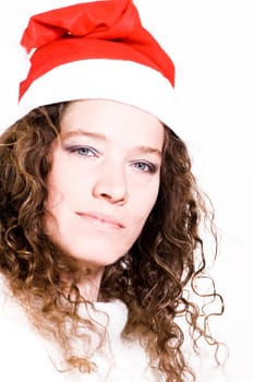 Woman with santa hat