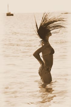 Wet hair