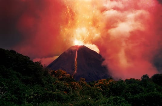 volcanic eruption