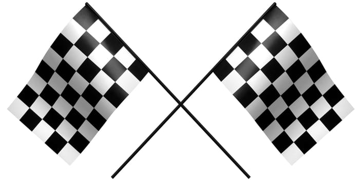 Crossed checkered flags