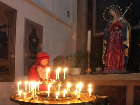 Candlelight and reflection