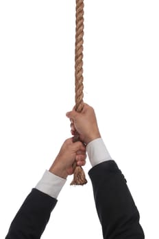 To be at the end of his rope