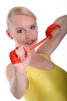 Exercise with ribbon