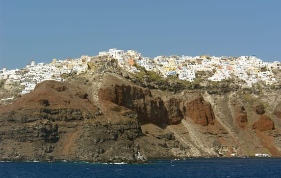 View of Santorini from the sea