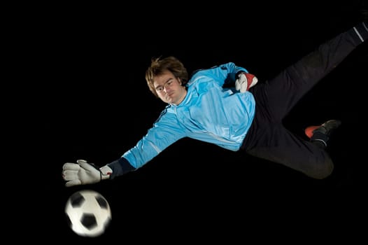 Goalkeeper on the jump