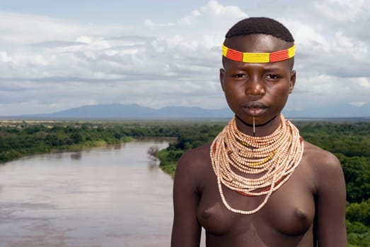 Karo Girl,Omo River,Southern Ethiopia