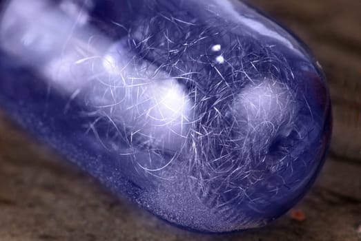 Blue flash bulb close-up