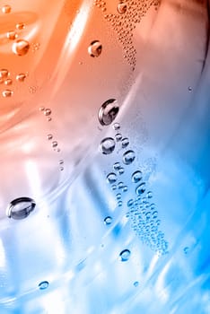 Air bubbles in a plastic bottle