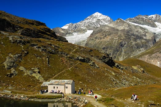 Chapel of Mary of the Snow at Schwarzsee,Dent Blanche,Switzerland