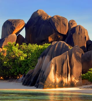 taken at Anse Source d'Argent on La Digue in the late evening light